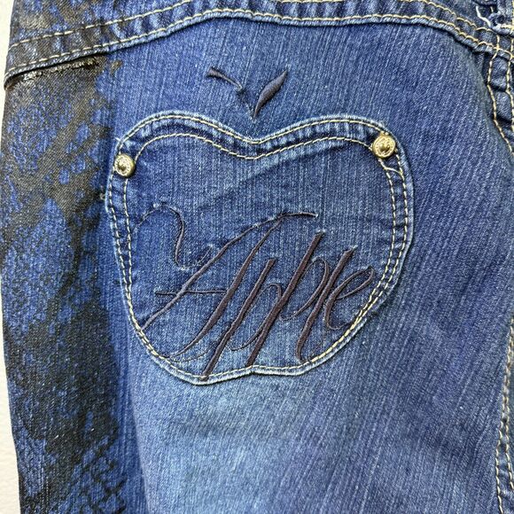 VTG Apple Bottom Jeans Women Blue Skinny Apple Pockets Y2K Hip Hop Denim Size 10 - Picture 8 of 12